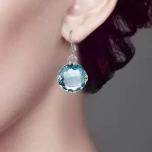 💎Stunning Aquamarine Stone 925 Silver Earnings 💎